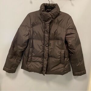 Nine West woman’s brown winter puffer coat size small